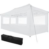 tectake - partytent 3x6 m. opvouwbaar- 4 wanden- wit 403163