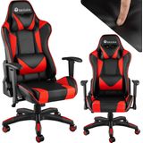 Tectake® - Bureaustoel Twink - Gamestoel - Gaming Chair - Zwart/Rood - 403207