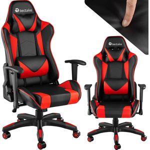 Tectake® - Bureaustoel Twink - Gamestoel - Gaming Chair - Zwart/Rood - 403207