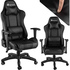tectake® - Bureaustoel Twink - Gamestoel - Gaming chair - zwart - 403209