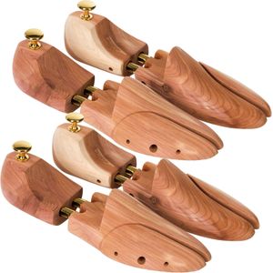 tectake - 2 paar schoenspanners van cederhout - maat 42-43 - 403289