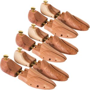 tectake® - 3 paar schoenspanners van cederhout 46-48 - 403294