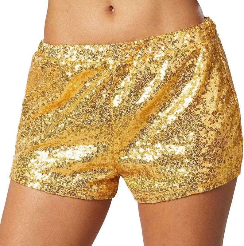 tectake® Pailletten-Shorts