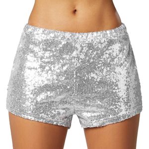 dressforfun - Pailletten-short zilver XXL - verkleedkleding kostuum halloween verkleden feestkleding carnavalskleding carnaval feestkledij partykleding - 303895