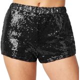 tectake® Pailletten-Shorts