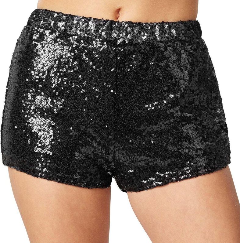tectake® Pailletten-Shorts