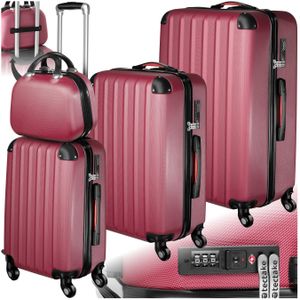 tectake - Kofferset Pucci 4-delig incl. beautycase - wijnrood - 403410