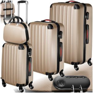 tectake® - Kofferset Pucci 4-delig incl. beautycase - champagne - 403411