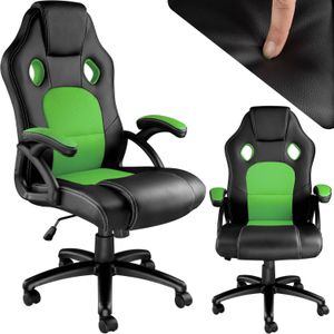 tectake - Bureaustoel Tyson - racingstoel - zwart/groen - 403468