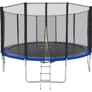 tectake® - TÜV-geteste tuintrampoline kindertrampoline met veiligheidsnet, als buitenspeelgoed, sporttrampoline of buitenspeelgoed, speeltoestel voor in de tuin Ø 457 cm