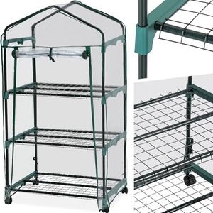 tectake 401862 Broeikas Hobbykas met 3 planken 69x49x125 cm