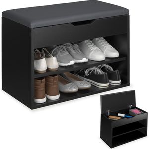 Schoenenkast met glanzende voorkant - 80 x 25 x 96 cm - LED's