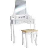 tectake - make up tafel  - Claire - met spiegel SKU: 403636