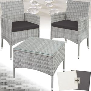 Luzern - Loungeset - Grijs - Staal - Inclusief Kussens