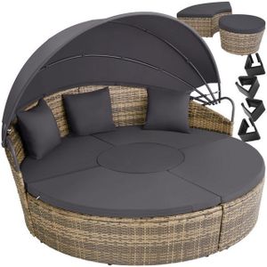 Wicker - Santorini - Zonne-eiland - Natuur/Donkergrijs - Wicker