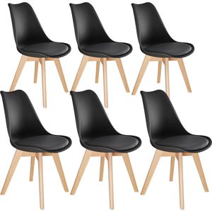 6 eetkamerstoelen Friederike - zwart