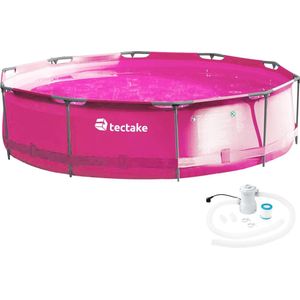 Zwembad rond met filterpomp Ã˜ 360 x 76 cm - pink