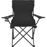 Tectake - set van 2 Campingstoelen - Gil Zwart  - 403875