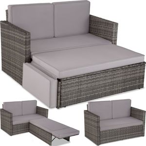 Wicker Loungesofa Corfu - Grijs