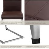 tectake® Set Schwingstuhl, gepolstert mit Kunstlederbezug, flaches Stahlgestell in C-Form, 41 x 52 x 99 cm