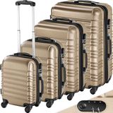 Tectake® - Kofferset Trolley Reiskoffers Handbagage 4-delig - ABS Hardshell - Verwijderbare Wielen