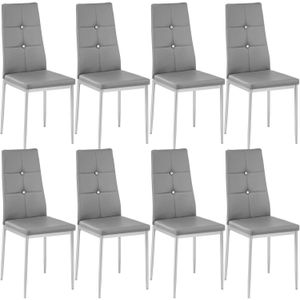 tectake® - Eetkamerstoel Julien set van 8 grijs SKU: 404124