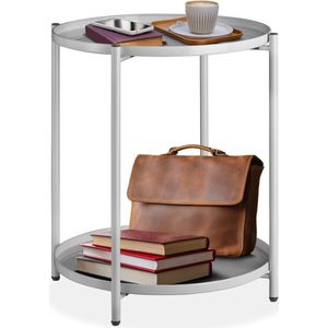 Salontafel bijzettafel rond Roy - 55 x 55 x 37 cm zwart