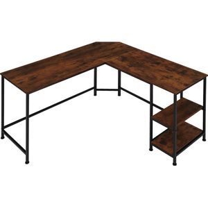 Tectake® - Bureau Hamilton Industrial Dark - Hoekbureau - 404231