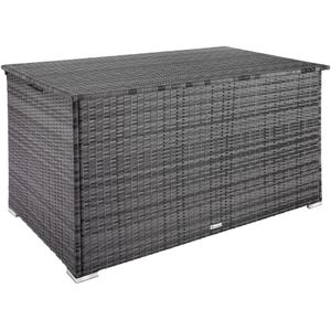 tectake® - Kussenbox Oslo - opbergbox - tuinkussenbox - Grijs - 145x82,5x79,5cm