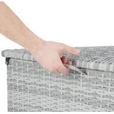 tectake Gartenbox Auflagenbox (1 St., Auflagenbox), Aufbewahrungsbox mit Aluminiumgestell und Rattangeflecht