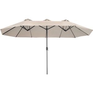 tectake Dubbele parasol Silia 460x270 - beige - 404253 - beige Metaal 404253