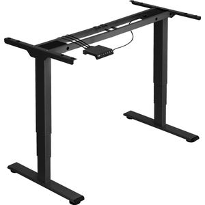 tectake® - elektrisch Zit Sta Bureau - in hoogte verstelbaar tafelframe bureauframe Twain - zwart - 404314