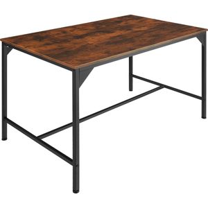 Tectake - Eettafel Belfast Industrieel Donkerbruin - 120 X 75 X 75 cm - 404344