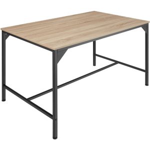 Tectake - Eettafel Belfast Industrieel Lichtbruin  - 120 X 75 X 75 cm - 404345