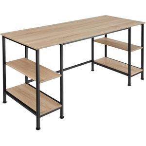 Bureau Stoke - Industrieel - Licht Hout - Eiken Sonoma - 137x55x75cm