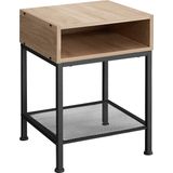 tectake Nachtkastje Harlow - Industrieel licht hout, eiken Sonoma - 404361 - bruin Massief hout 404361