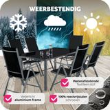 tectake® Gartenstuhl, klappbar, 7-fach verstellbare Rückenlehne, 67 x 56 x 105 cm