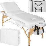 tectake® - Massagetafel portable/draagbaar - matras 7,5 cm - incl. draagtas - wit - 404374