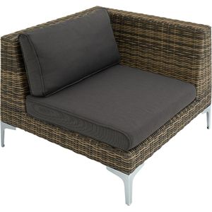 tectake - Modulaire wicker set Villanova natuur rechterhoek - 404416