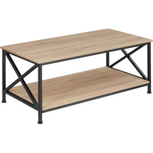 Tectake - Salontafel Bijzettafel Pittsburgh Industrieel Lichtbruin - 100 X 55 X 45,5 cm - 404438