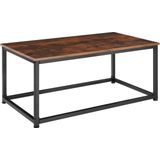 tectake Salontafel Lynch - Industrieel hout donker, rustiek - 404449 - bruin Massief hout 404449