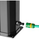 tectake® Solardusche, 35 Liter, Regenduschkopf mit Kugelgelenk, inklusive Wasserhahn