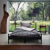 Tectake® - Slaapkamerbed met Lattenbodem - Romantisch Design - 140x200cm - 404515