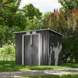 Tuinhuis met Hellend Dak 213x130x173cm - Grijs/Wit