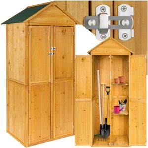 tectake® - Houten Tuinkast - Buitenkast met Puntdak - 80,5 x 60 x 213,5 cm
