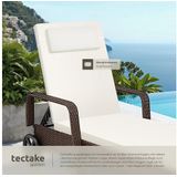tectake Gartenliege Rattan Sonnenliege, 1 St., Für Drinnen und Draußen geeignet