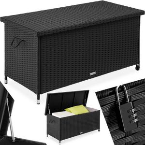 tectake Gartenbox Auflagenbox (1 St., Auflagenbox), Aufbewahrungsbox mit Rattangeflecht