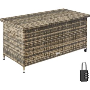 tectake - Wicker opbergbox Kiruna, 121x56x60cm, 270l - natuur - 404596 - poly-rattan