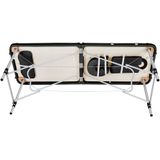 tectake® - 2 Zones massagetafel behandeltafel met rolkussens + draagtas - zwart - 404600