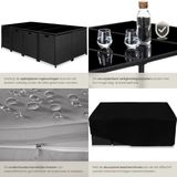 tectake® Rattan Sitzgruppe, für 8 bis 12 Personen, UV-beständig, zusammenschiebbar, inklusive Schutzhülle